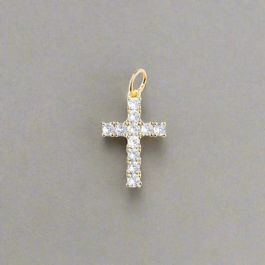 Pave Cross Charm - Emerson & Oliver - Necklace