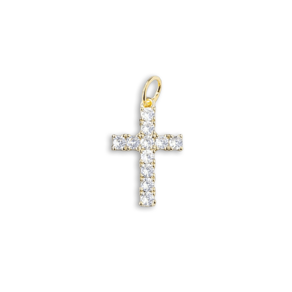 Pave Cross Charm - Emerson & Oliver - Necklace