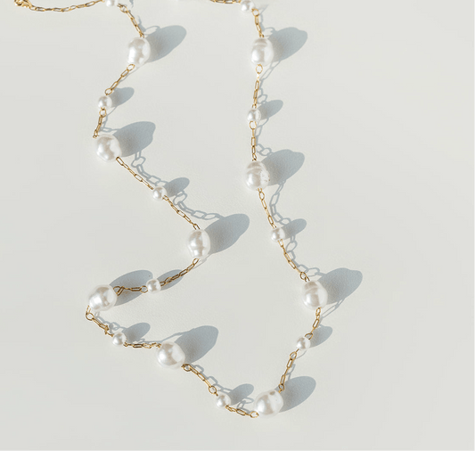 Pearl Chain Necklace - Emerson & Oliver - Necklace