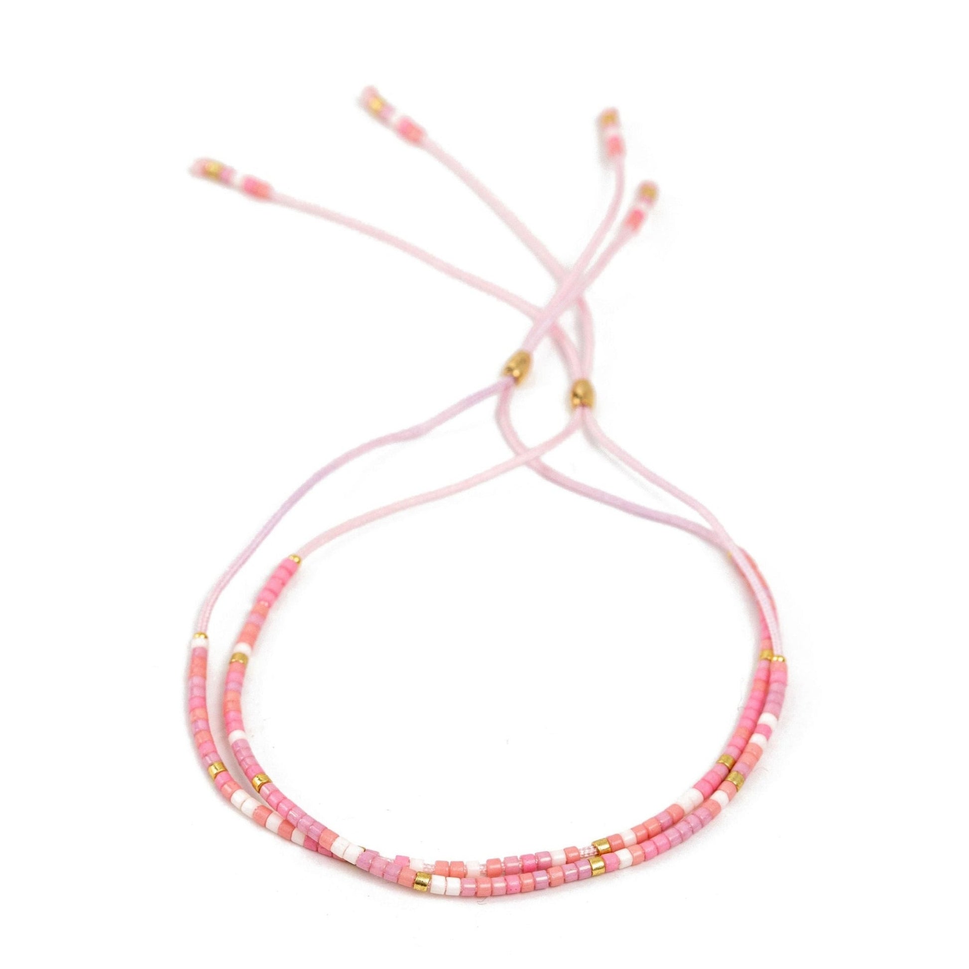 Pink Beaded Friendship Bracelets - Emerson & Oliver - Friendship Bracelets