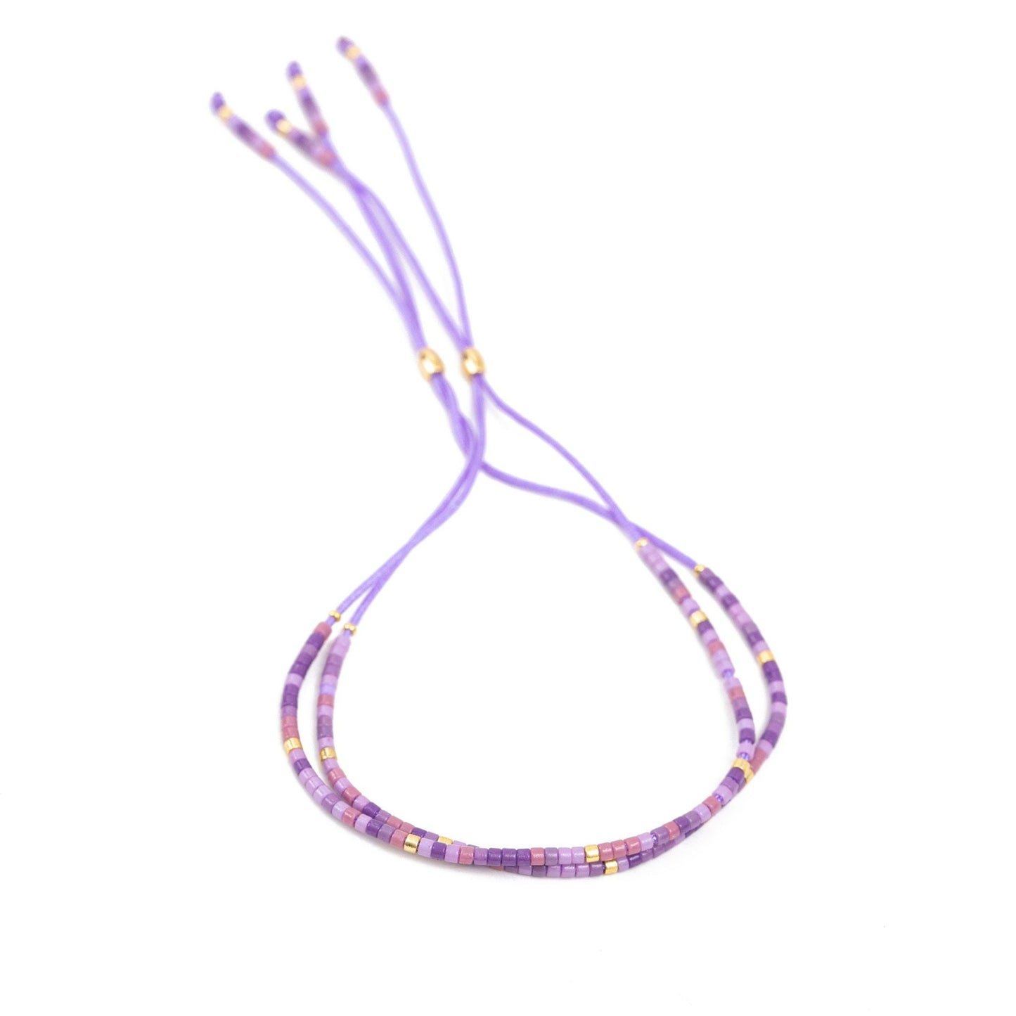 Purple Beaded Friendship Bracelets - Emerson & Oliver - Friendship Bracelets