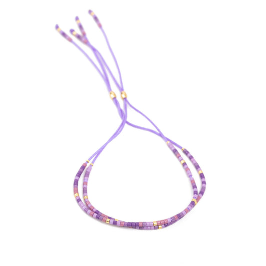 Purple Beaded Friendship Bracelets - Emerson & Oliver - Friendship Bracelets