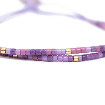 Purple Beaded Friendship Bracelets - Emerson & Oliver - Friendship Bracelets