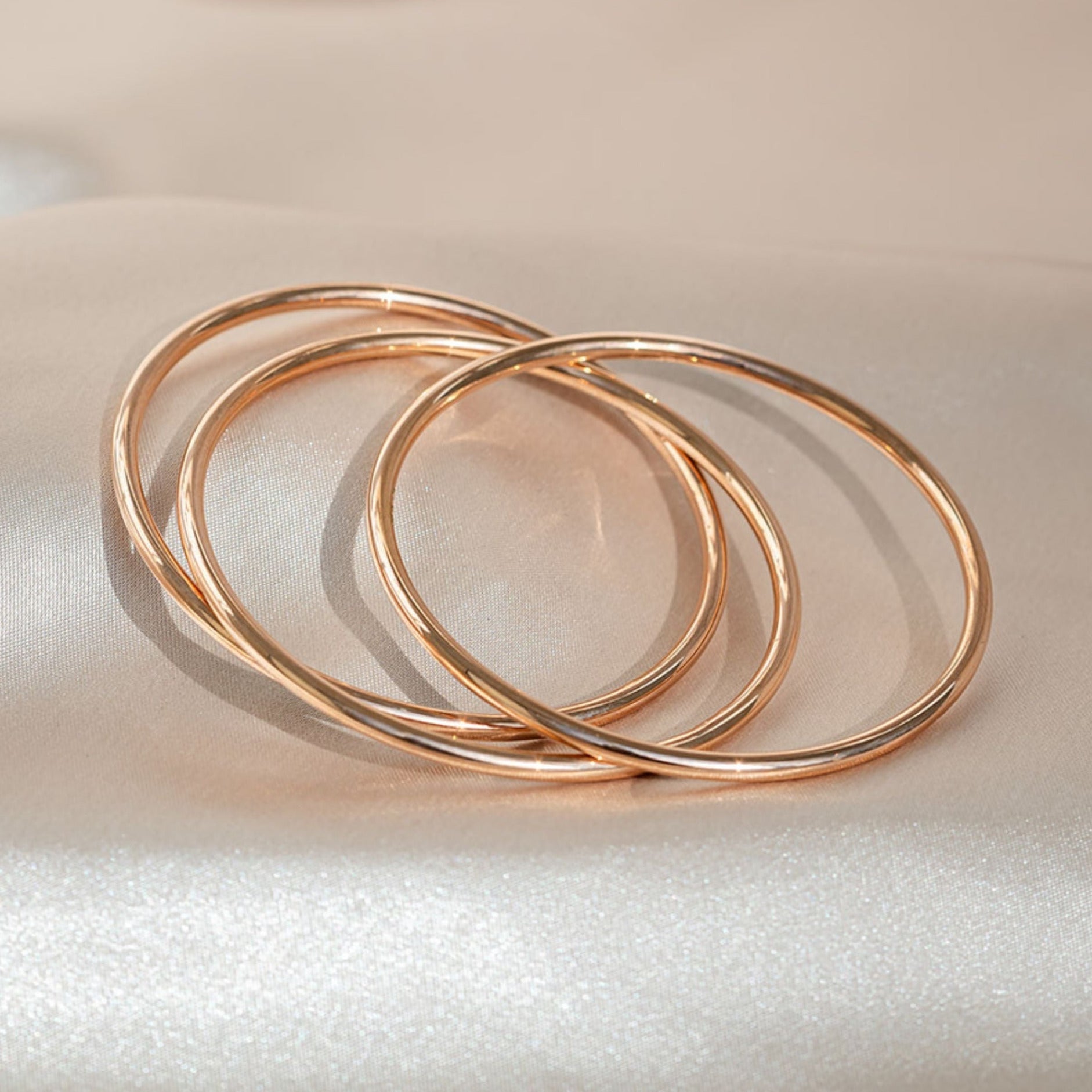 Rose Gold Luxe Bangle Bracelets - Emerson & Oliver - E&O Bangles