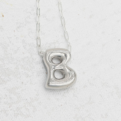 Silver Bubble Letter Necklace - Emerson & Oliver - Necklace