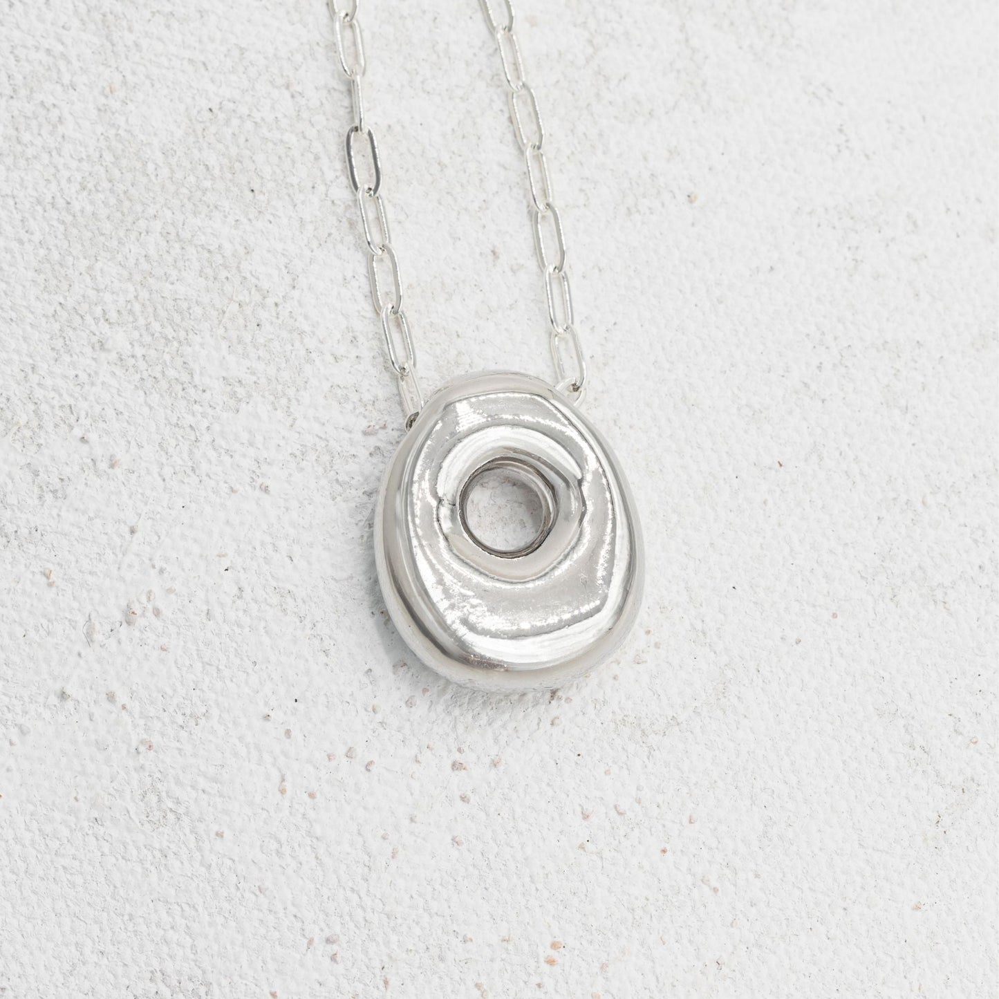 Silver Bubble Letter Necklace - Emerson & Oliver - Necklace