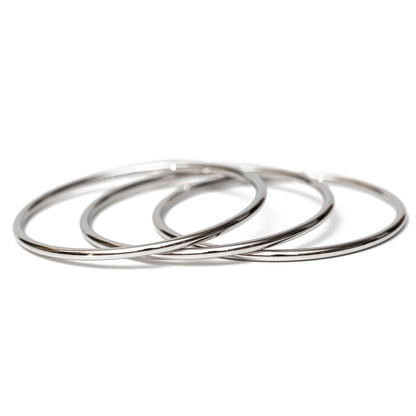 Silver Luxe Bangle Bracelets - Emerson & Oliver - E&O Bangles