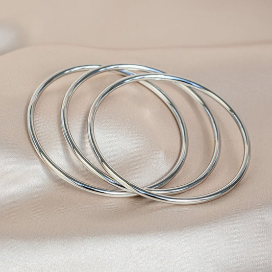 Silver Luxe Bangle Bracelets - Emerson & Oliver - E&O Bangles