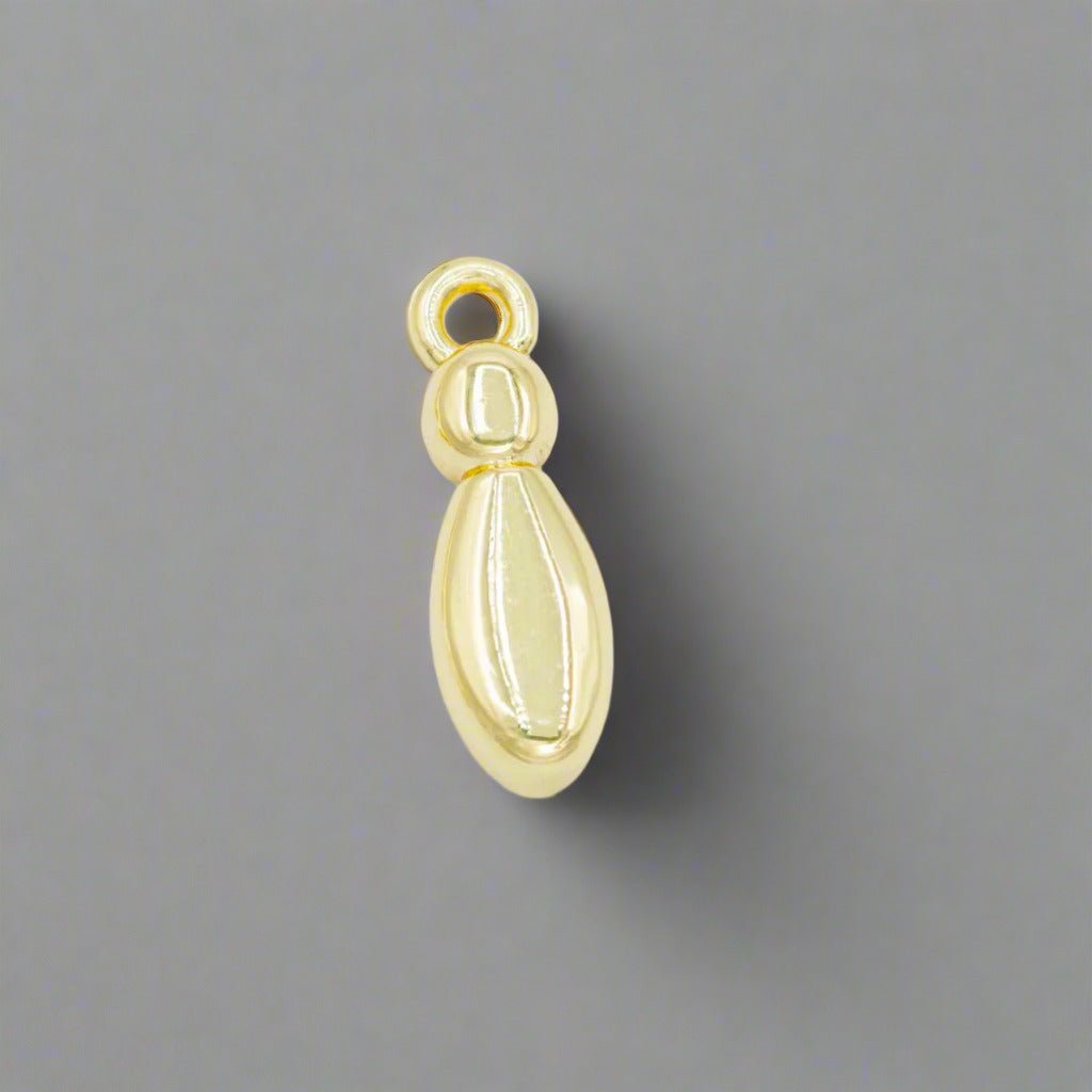 Small Gold Bubble Letter Necklace - Emerson & Oliver - Necklace Charms