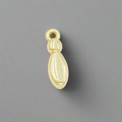 Small Gold Bubble Letter Necklace - Emerson & Oliver - Necklace Charms