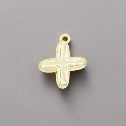 Small Gold Bubble Letter Necklace - Emerson & Oliver - Necklace Charms
