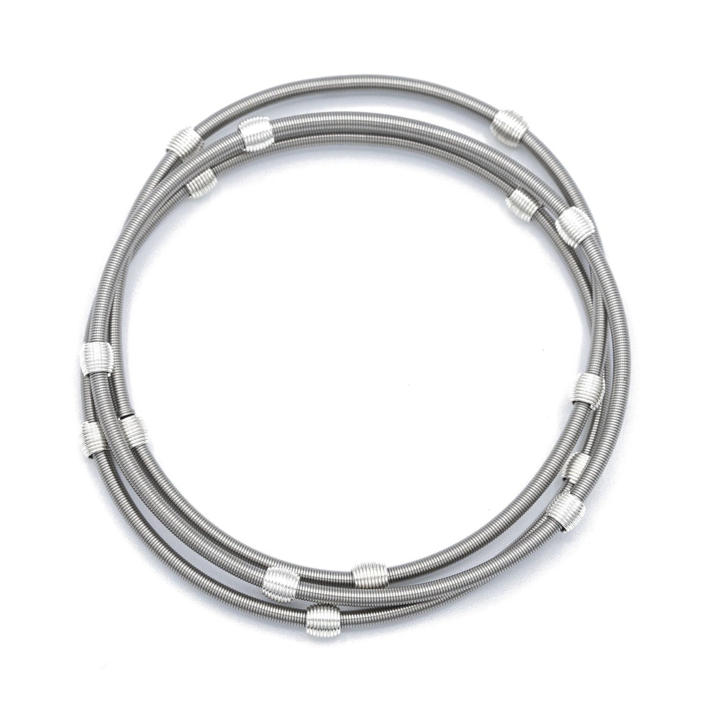 Stainless Steel Beaded DIA Bracelets - Emerson & Oliver - Dia Metallics