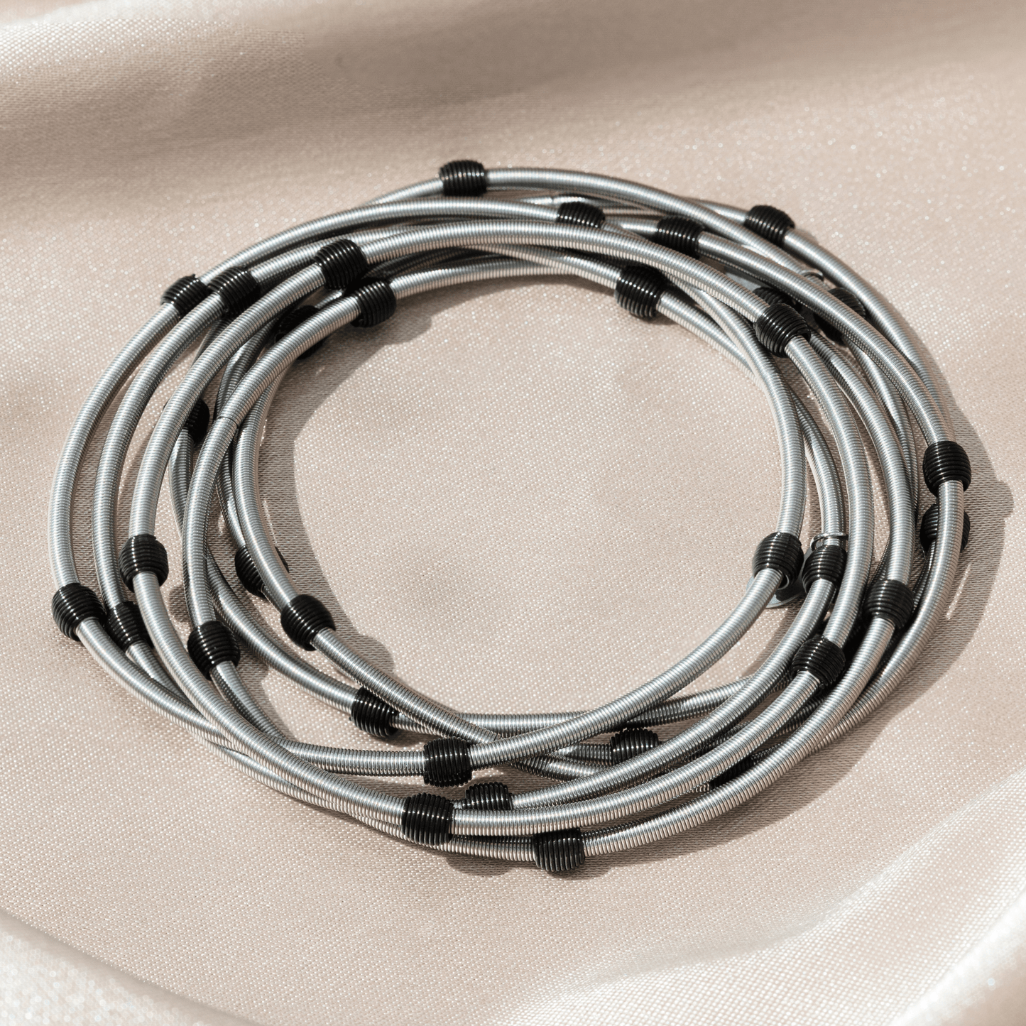 Stainless Steel Beaded DIA Bracelets - Emerson & Oliver - Dia Metallics