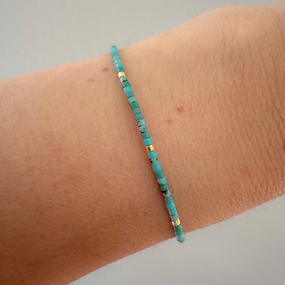 Turquoise Beaded Friendship Bracelets - Emerson & Oliver - Friendship Bracelets
