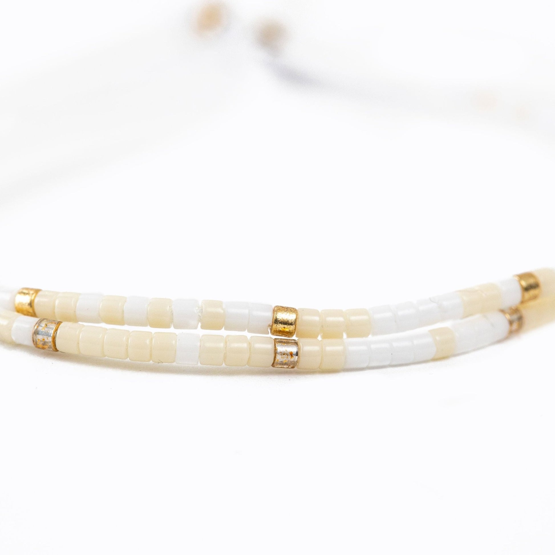 White Beaded Friendship Bracelets - Emerson & Oliver - Friendship Bracelets