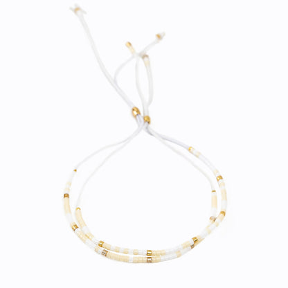 White Beaded Friendship Bracelets - Emerson & Oliver - Friendship Bracelets