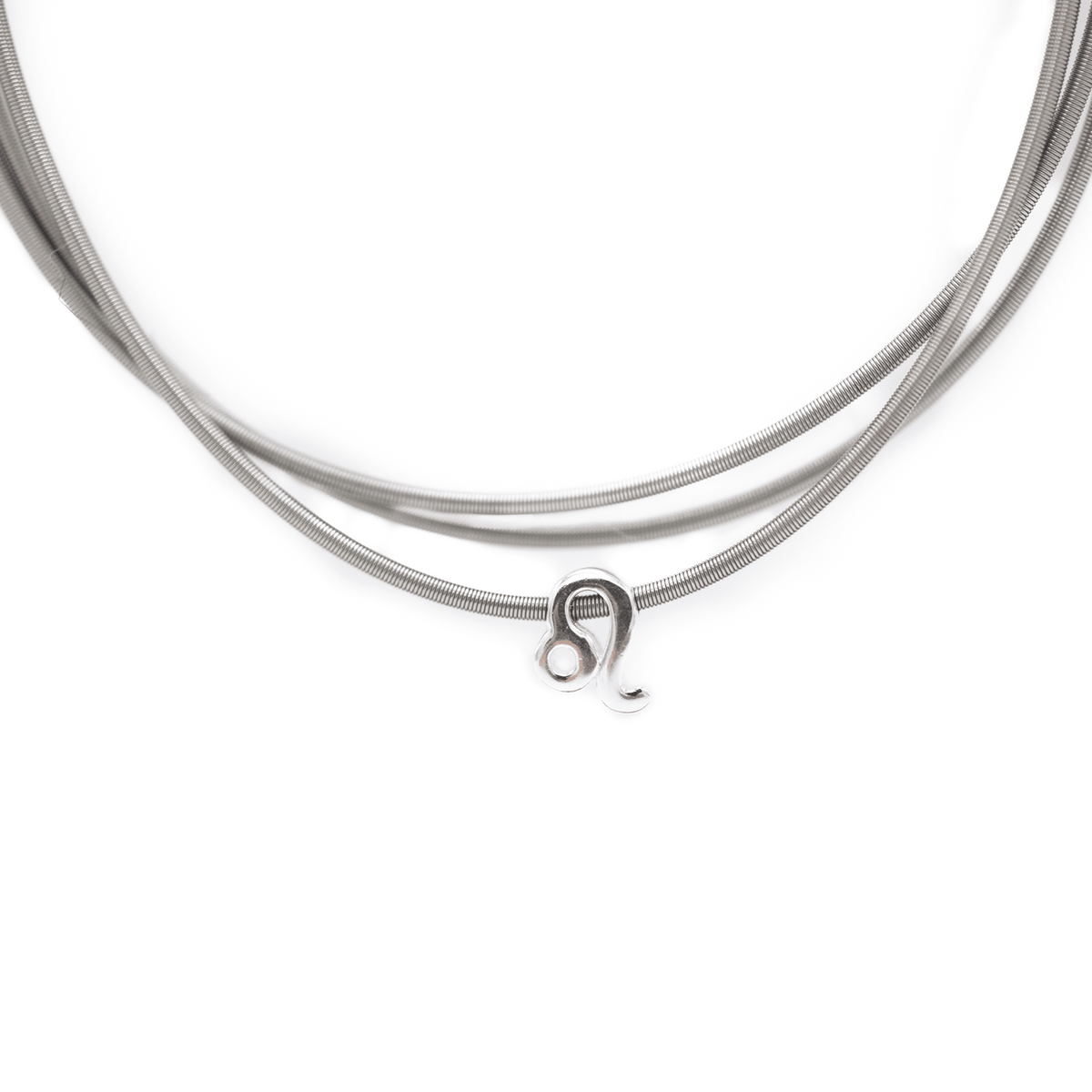 Taurus zodiac charm on a silver DIA spring bracelet set