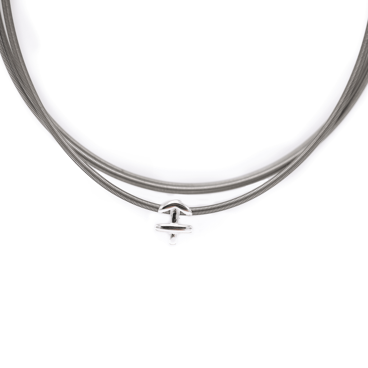Virgo zodiac charm on a silver DIA spring bracelet set